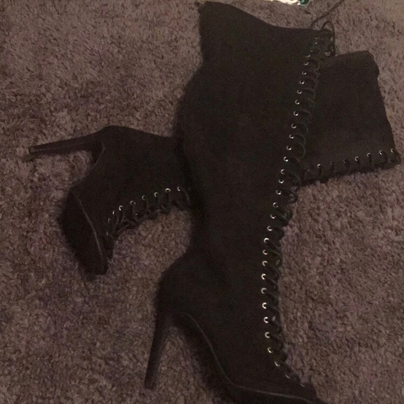 Forever 21 Shoes - Black knee high boots